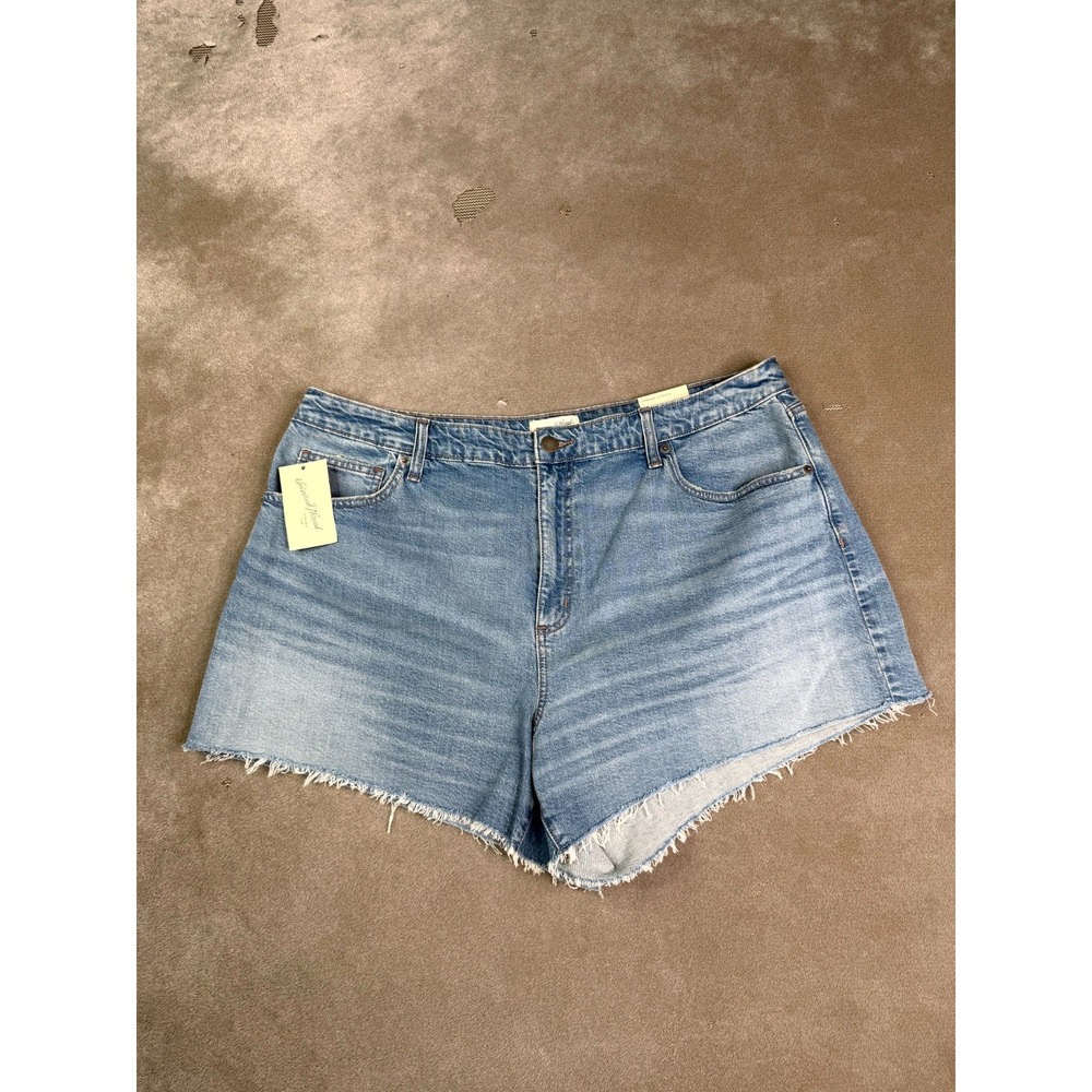 Universal Thread 90's Cutoff Shorts Women 20 Blue Denim Cotton High Rise Raw Hem